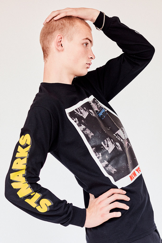 スピッツ　1992→ BIG LONG SLEEVE T-shirt(ブラック) スピッツ 1992→ BIG LONG SLEEVE T-shirt(ブラック) SPITZ ON