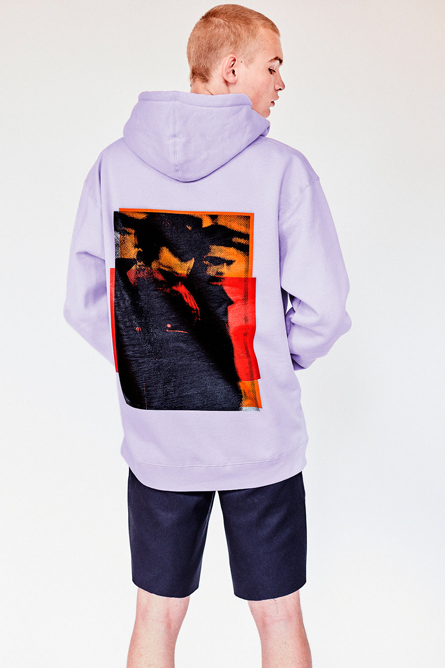 Brand New from New York City: Stmarksnewyork.com. Shop the St. Marks Couture Guys Lilac Hoodie: Featuring St. Marks Couture New York logo on chest and St. Marks guys image on the back. Hand silkscreen printed in New York with love.